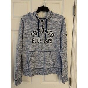 Women’s MLB Toronto Blue Jays Zip Front Hoodie Blue Heather Size Medium EUC